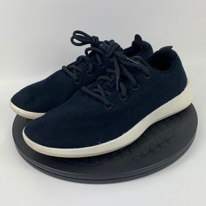Allbirds Wool Runner Black/White Running Shoes 0920 NV1 Women's Size 10